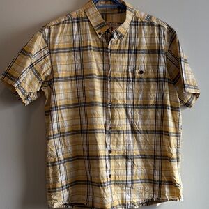 Red head brand co Yellow Plaid Men's Shirt